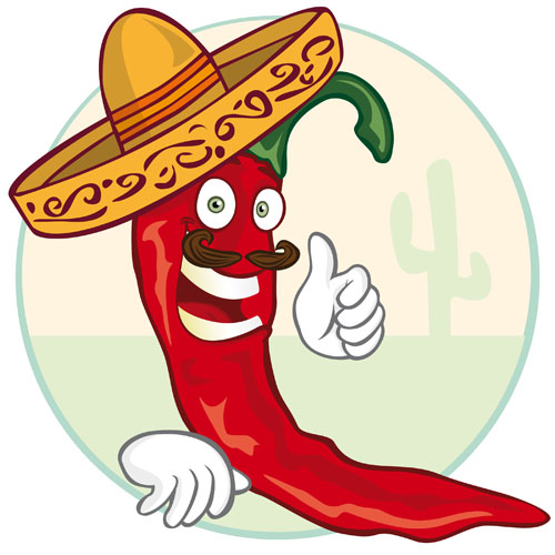Funny hot pepper cartoon styles vector 04 free download