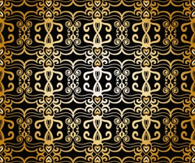 Gold ornaments pattern vector seamless 01