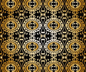 Gold ornaments pattern vector seamless 05