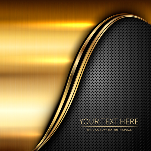 Golden metallic shiny background vector 05 free download