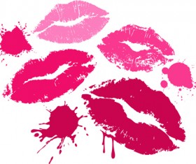 Grunge lipstick design vector 01
