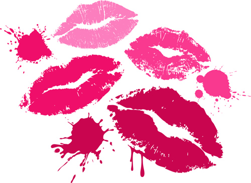 Grunge lipstick design vector 01