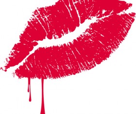 Grunge lipstick design vector 02