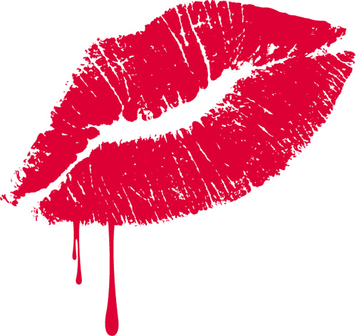 Grunge lipstick design vector 02