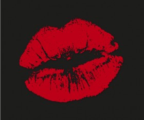 Grunge lipstick design vector 03