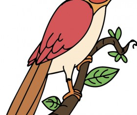 Hand drawn bird cartoon styles vector 02