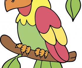 Hand drawn bird cartoon styles vector 03