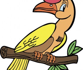 Hand drawn bird cartoon styles vector 04