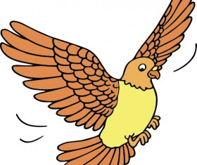 Hand drawn bird cartoon styles vector 05