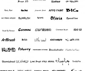 Hand drawn fonts set