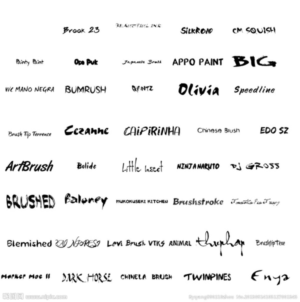 Hand drawn fonts set