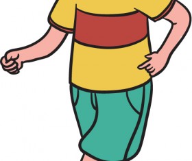 Happy boy cartoon vector material 02