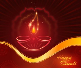 Happy diwali India styles vector background vector 06