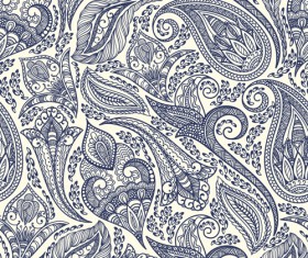 Indian paisley seamless pattern vector material 05