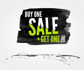 Ink marks with sale elements background vector 05