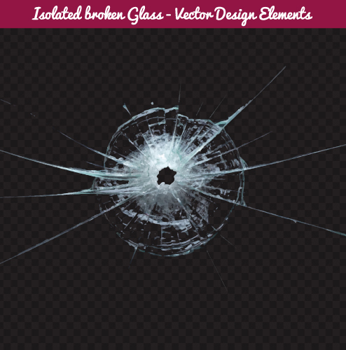 Isolated broken glass vector background 05