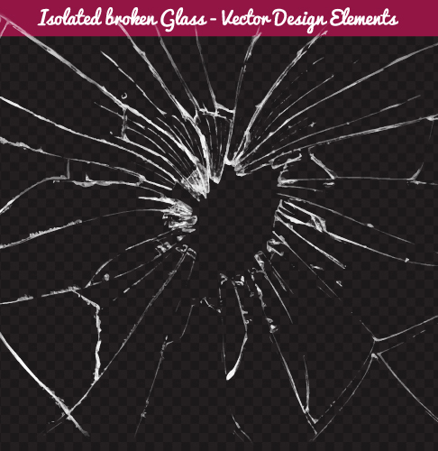 Isolated broken glass vector background 06