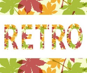 Leaves pattern art background vector 02