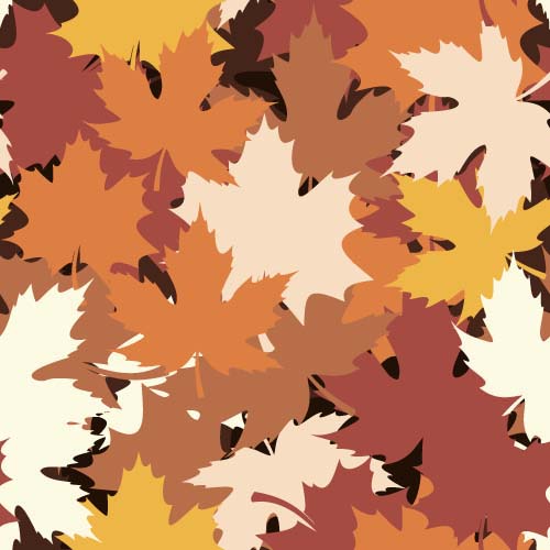Leaves seamless pattern vector material 01