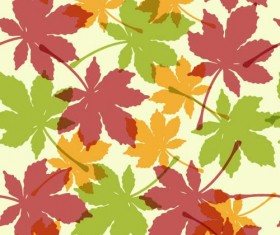 Leaves seamless pattern vector material 02