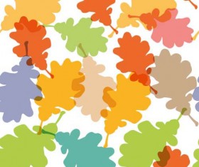 Leaves seamless pattern vector material 06