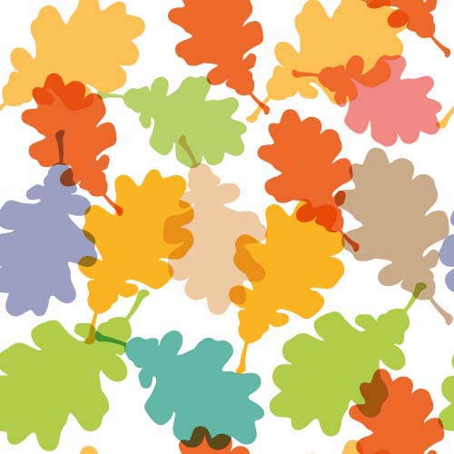 Leaves seamless pattern vector material 06