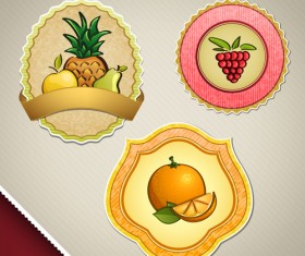 Lemonade with grapes and pineapple vector labels