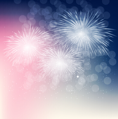 Light colored fireworks background art vector 02 free download