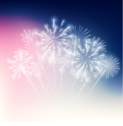 Light colored fireworks background art vector 06
