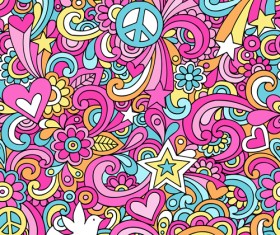 Mix elements seamless pattern vector