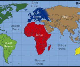 Mundo politico map vector set 01