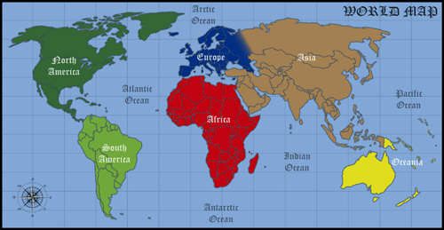 Mundo politico map vector set 01