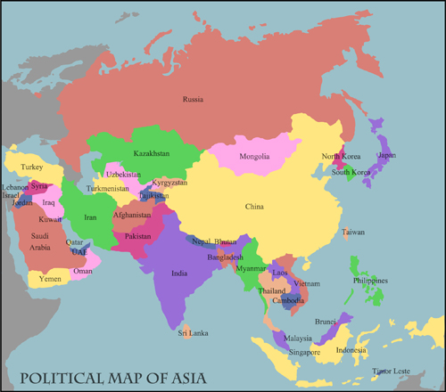 Mundo politico map vector set 03