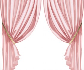 Ornate curtains design vector set 01