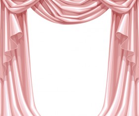 Ornate curtains design vector set 03