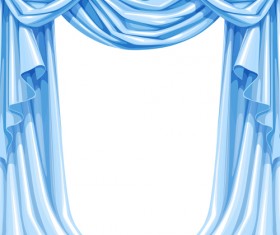 Ornate curtains design vector set 04