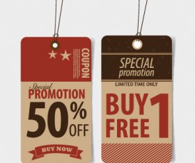 Paperboard sale tags vector