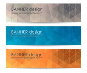 Polygonal modern banner vector set 01