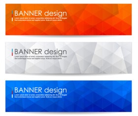 Polygonal modern banner vector set 02