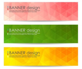 Polygonal modern banner vector set 03
