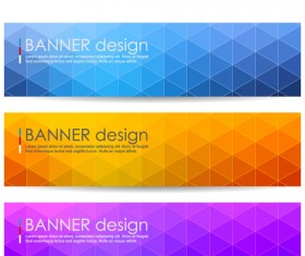 Polygonal modern banner vector set 06