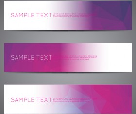 Polygonal modern banner vector set 07