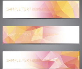 Polygonal modern banner vector set 08