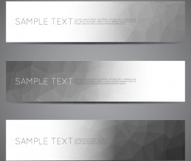 Polygonal modern banner vector set 09
