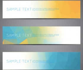 Polygonal modern banner vector set 10