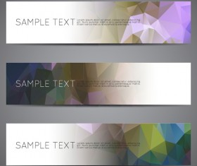 Polygonal modern banner vector set 11