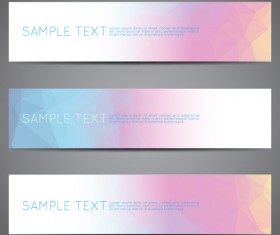 Polygonal modern banner vector set 12