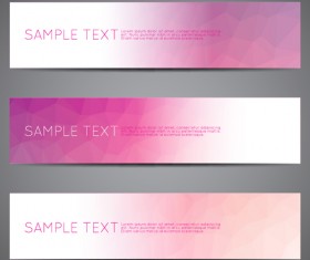 Polygonal modern banner vector set 13