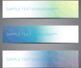 Polygonal modern banner vector set 16