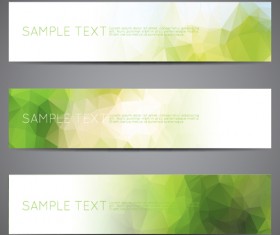Polygonal modern banner vector set 17
